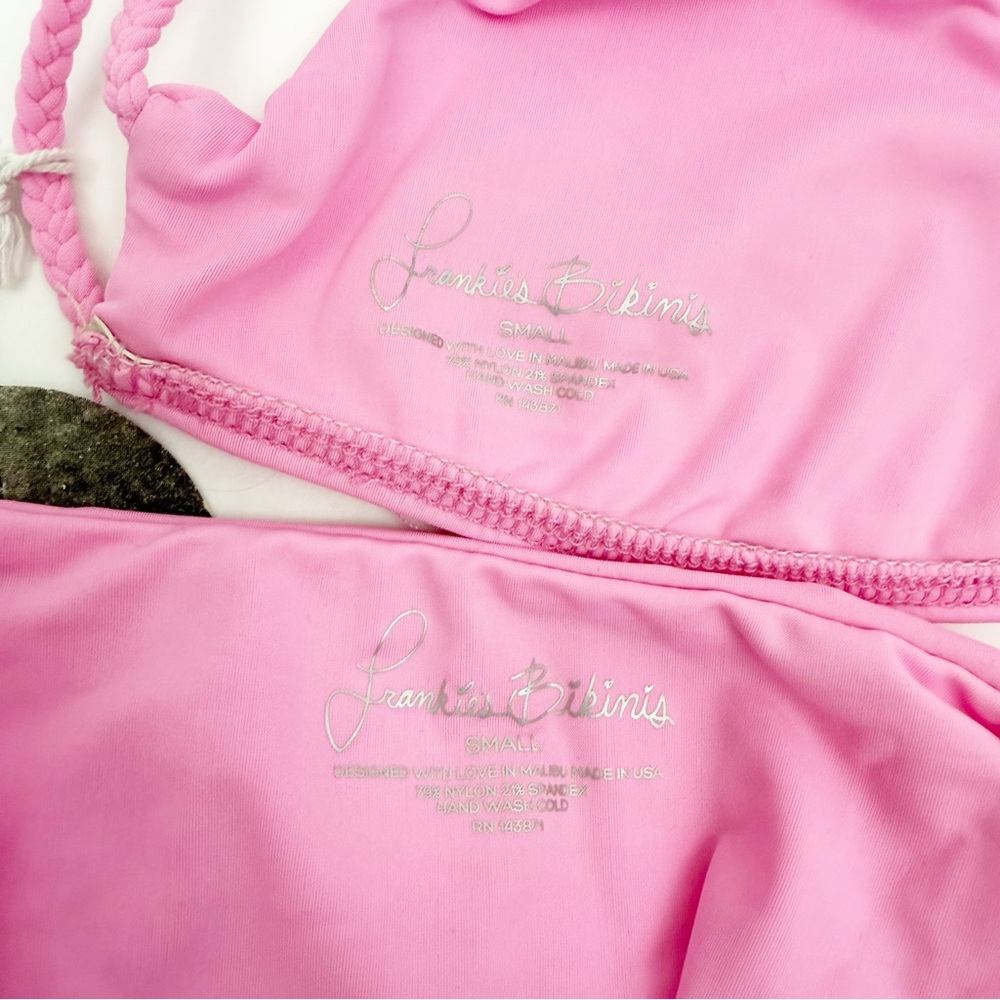 Frankie’s Bikinis Pitaya Kaia Bikini Top & Bottoms Two (2) Piece Swim Set Pink - Picture 10 of 11